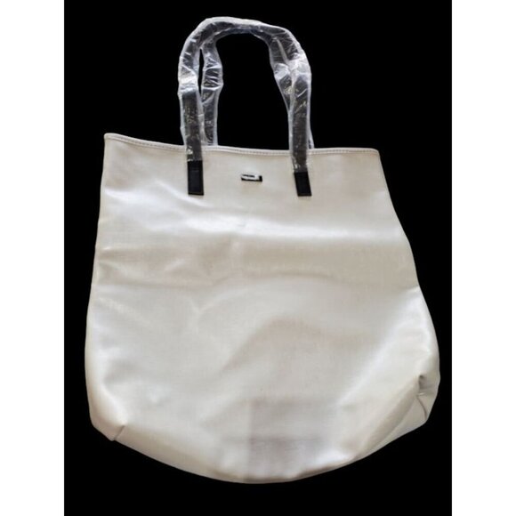 Philosophy Large White Tote Bag With Red Interior Lining Dual Handles Spacious - Picture 1 of 3